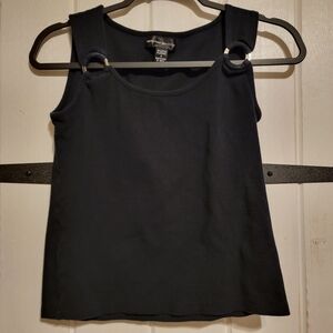 Spenser Jeremy Womens Top Black Tank Ring Detail Size Small